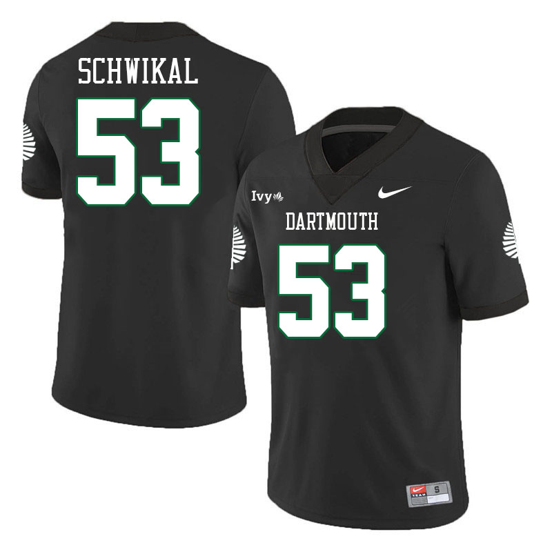 Dartmouth Big Green #53 Nico Schwikal College Football Jerseys,Uniforms Stitched-Black